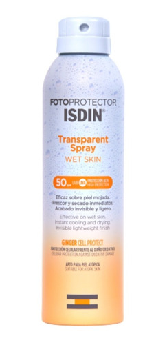 Isdin Fotoprotector Transparent Spray Wet Skin 50+ Spf 250ml