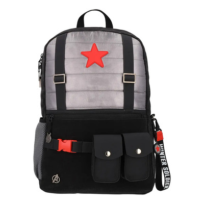 Mochila Marvel Capitán América Bucky Soldado Del Invierno Color Gris Diseño De La Tela Liso | Envío gratis