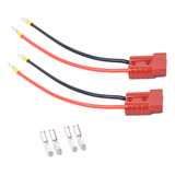 Conector De Batería Rojo T 2 X Con Cables De Extensión De 5