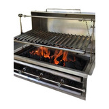 Asador Acero Inoxidable Para Gas Y Carbón