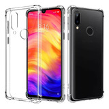 Funda Transparente Para Xiaomi Redmi Note 7 + Vidrio