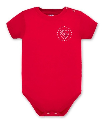 Body Rojo Algodon Bebe Camiseta Independiente Con Nombre