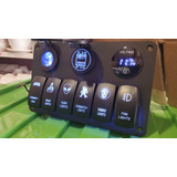 Botonera Switch Panel Marino 6 Interruptores Rzr Jeep Azul