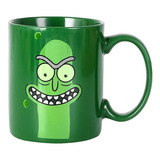 Taza Rick And Morty Edición Especial Color Verde / Pepinillo