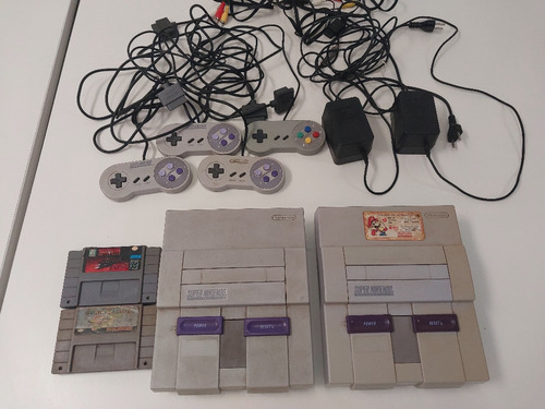 2 Consoles Super Nintendo Completo Ótimo Estado