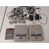 2 Consoles Super Nintendo Completo Ótimo Estado