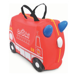 Trunki Maleta Con Ruedas - Carro Bomberos Color Rojo