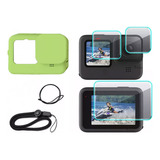 Kit Protector + Cristales Para Gopro 10/9 Hero Black Carcasa