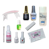 Kit Uñas Permanente Basico + Lampara 6w. + Esmalte Espejo