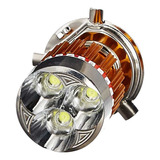 Foco H4 Para Moto 3 Led 18w Con Estrobo 6000k 1200 Lumenes