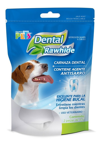 Carnaza Dental Con Agente Antisarro 2 Piezas Fancy Pets 10cm