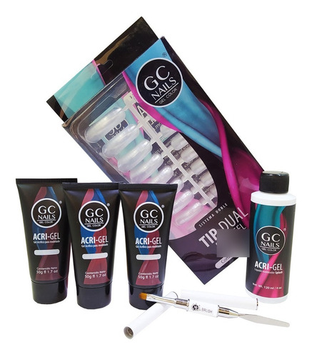 Kit Para Aplicacion De Acrigel , Uñas Gc Nails