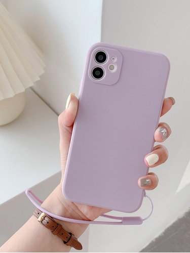 Carcasa Funda Silicona Con Correa Para iPhone XS Xr 11 12 13