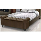 Recamier Baú Divã Sara 130cm P/ Cama Queen Sapateira - Decor