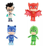 Kit Pj Masks Pelúcia Lagartixo Corujita Gato Presente Natal