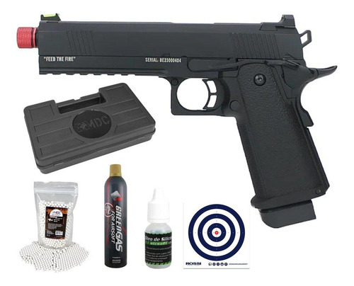 Pistola Airsoft Gbb Blackevil 1911 5.1 + Case + Bb's + Kit 