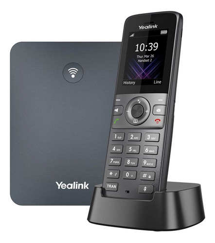 Yealink W73p - Teléfono Ip Inalámbrico Dect Estándar Con 10 Cuentas Sip