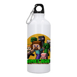 Botella De Agua Metalica Acero Inoxidable Minecraft Grupo