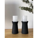 Set X 3 Candelabros Porta Velas Madera Saligna #galaxymarket