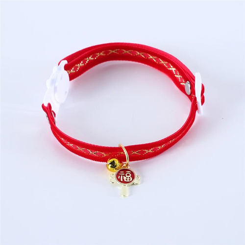 Collar De Terciopelo Rojo Phnom Penh Para Gatos  Colgante Pa