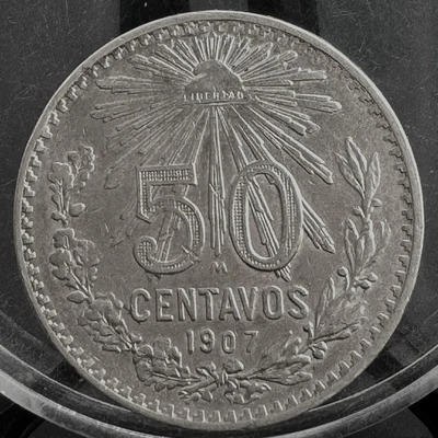 Moneda 50 Centavos Resplandor 0.800 Variedad 7 Recto 1907 | MercadoLibre