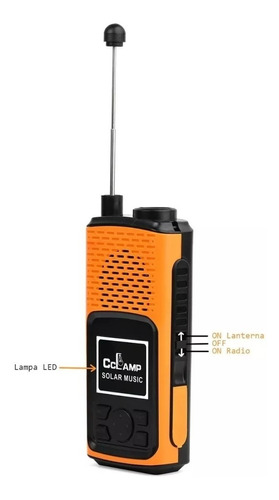 Radio Solar Portátil/ Linterna/radio Fm/ Mp3/ Usb