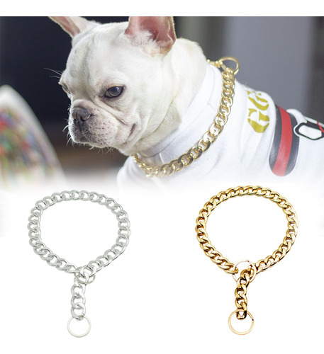 Collar Para Mascotas Con Cadena De Oro Grande De Perro De 45