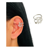 Aretes Mujer Ear Cuff Solitario Ear Cuff Doble Mariposa