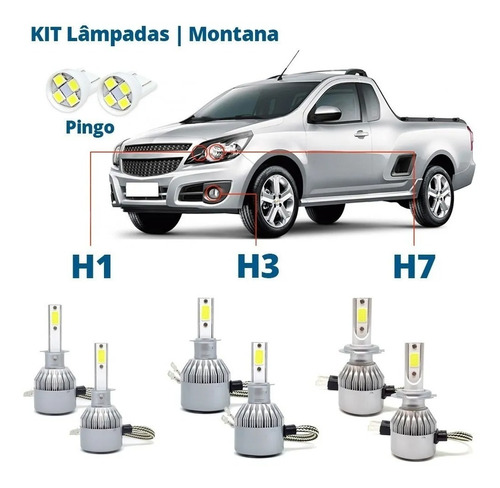 Lampadas Super Led Montana 2012 A 2020 Alta Baixa Milhas