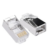 Caixa 100 Peças Terminal Conector Rj45 Cat5e Ez Crimp