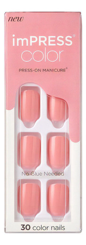 Uñas Press On - Kiss Impress Color Pretty Pink