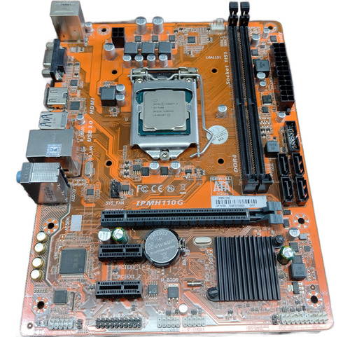 Kit Processador Intel Core I5 7400, Placa Mãe Lga 1151 H110