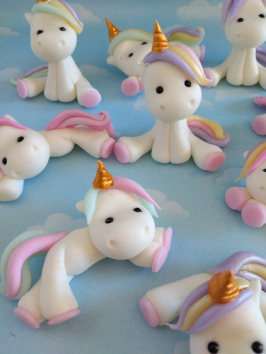 Souvenirs 10 Unicornio Pony Porcelana Fria