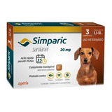 Antipulgas Simparic 20mg Para Cães De 5kg Até 10kg - 3 Comp