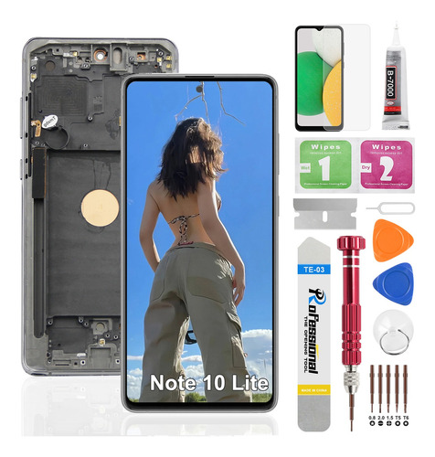 Pantalla Para Samsung Galaxy Note 10 Lite Con Marco Amoled