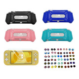 Combo Protector + Vidrio+ 2 Grips Compatible Nin Switch Lite