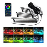 Juego De 12 Tiras Luces Rgb Led Para Motocicleta C/bluetooth