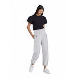 Calça De Moletom Feminina Com Zíper No Bolso