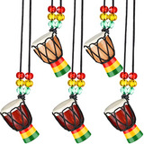 5 Collares De Instrumentos Mini Colgante De Tambor Djem...