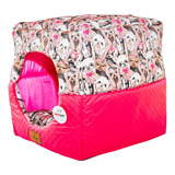 Cama Para Cachorro Toca Quadrada Corino Rosa (p) 35x35x35cm