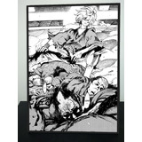 Cuadro Anime Hell's Paradise Panel Manga 31x43 Madera