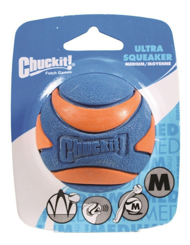 Chuckit! Ultra Squeaker Ball Medio Brinquedo Bola Cachorro
