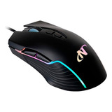 Mouse Gamer Nisuta Ns-mogz6 Programable 7d Led Rgb 7200 Dpi Color Negro