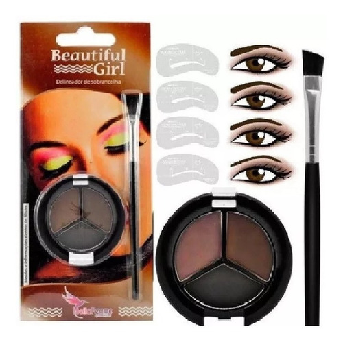 Kit 30 Delineador Sobrancelha Sombras Moldes Atacado Revenda