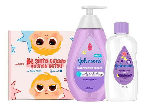 Kit Sabonete Líquido 400ml +óleo Johnson's Baby 200ml +livro