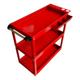 Carro Organizador Mecánico/porta Herramientas 3 Niveles Rojo