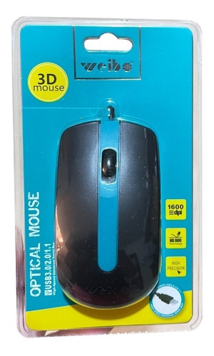 Mouse Weibo Con Cable Usb 1600dpi Raton Alambrico