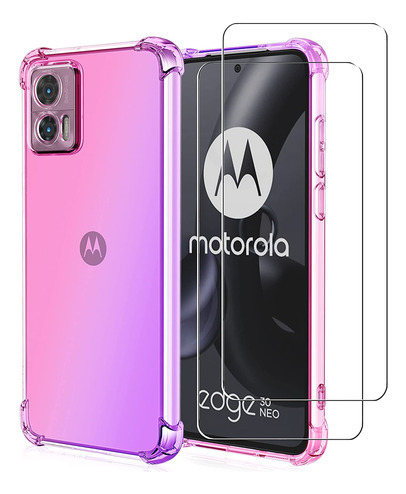 Zmone Funda Para Motorola Edge 30 Neo Case Con Mica De Vidri