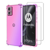 Zmone Funda Para Motorola Edge 30 Neo Case Con Mica De Vidri