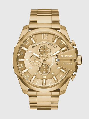 Reloj Diesel Hombre Dz4360 Nuevo Original Mega Chief Gold